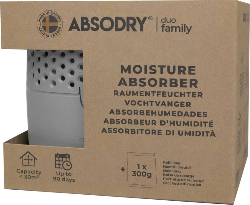 Load image into Gallery viewer, Absodry duo family bag vochtvanger series 3 grey - inclusief 1 vulling
