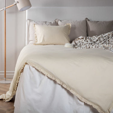 Venture home dekbedovertrek lias 200x150 cm katoen beige