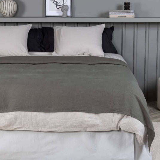 Venture home bedsprei milo 260x260 cm polyester grijs