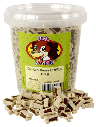 Petsnack botjes mini duo lam rijst