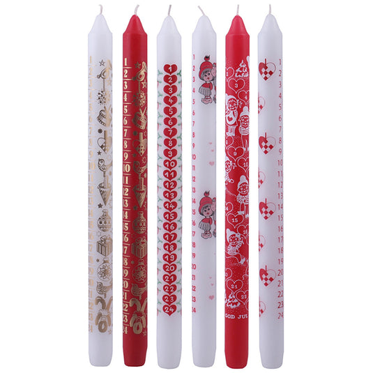 Https: www.cchobby.nl adventkaarsen-h-30-cm-d-22-mm-rood-wit-24-stuk-1-doos
