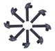 Eurofender spatd ef bev clip pvc zw set a 8