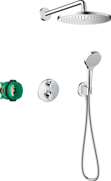 Hansgrohe croma - inbouw doucheset - ecostat thermostaat - 280mm - 1 straalfunctie - chroom