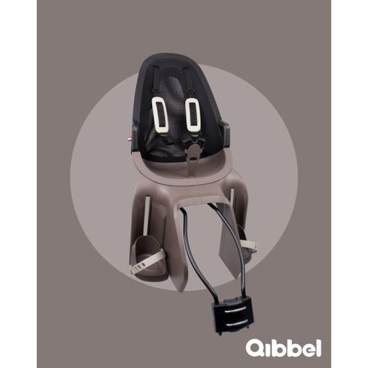 Qibbel achterzitje air frame zwart lichtbruin