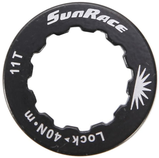 Sunrace lockring lockring alu, black,f.11t.