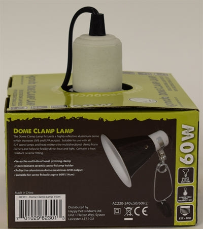 Load image into Gallery viewer, Komodo black dome clamp lamp fixture
