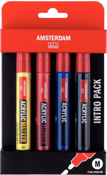 Amsterdam acrylmarker intro set | 4 kleuren