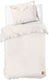 Dindi home dekbedovertrek white ruffle - 140x220 - 100% katoen - off white