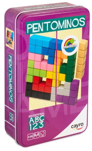 Geronimo games pentominos metal box - - cayro - travel spel - van 6 jaar oud
