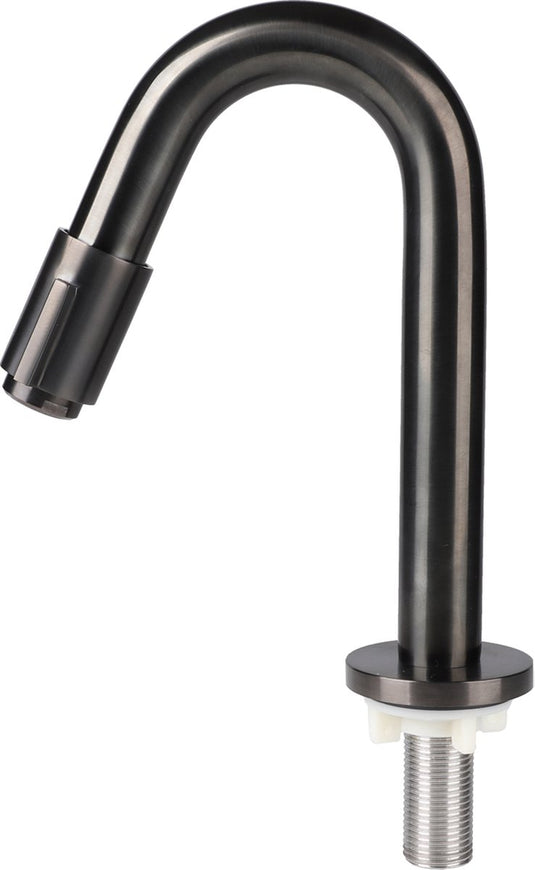 Differnz fonteinkraan gebogen 19cm gun metal