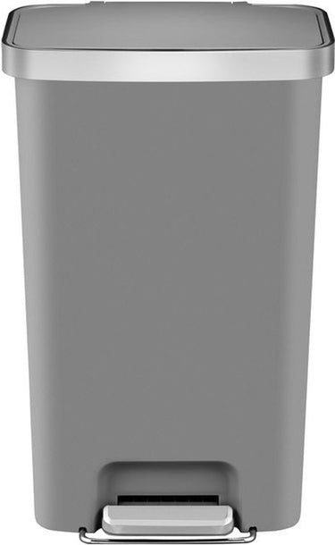 Eko - hana pedaalemmer 45 liter - plastic - grijs - prullenbak