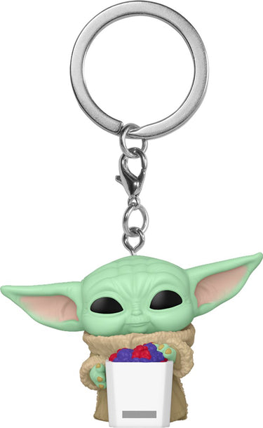 Funko pop! keychain grogu with popcorn