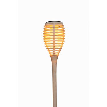Anna's collection solar fakkel met vlameffect zand 12led 10x61cm