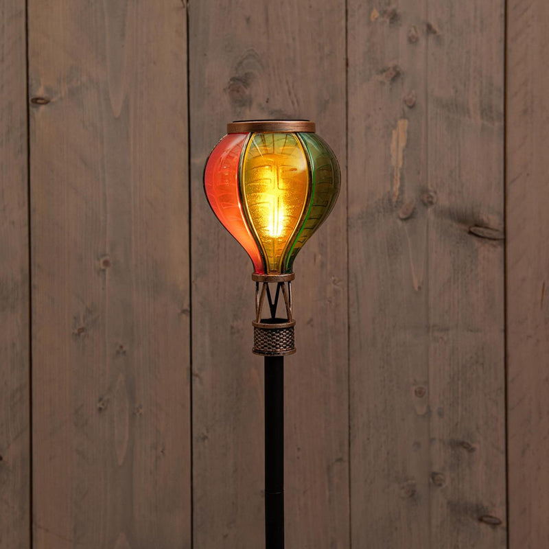 Afbeelding laden in galerijviewer, Anna's collection solar luchtballon op steker met vlameffect 12led 11x57cm
