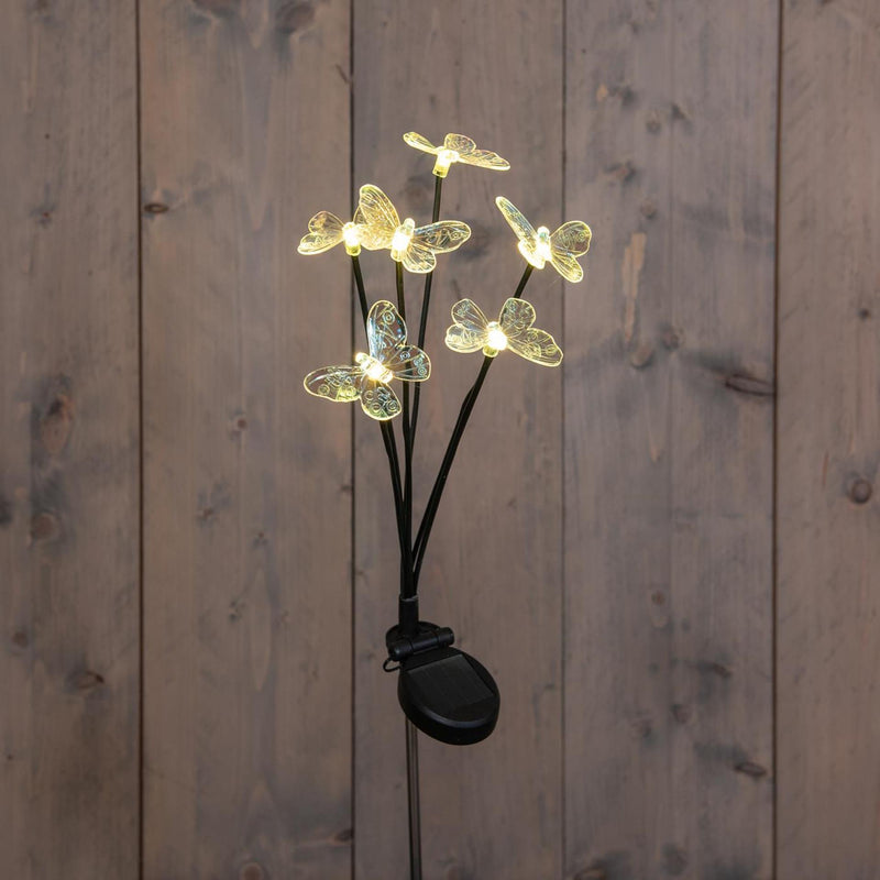 Afbeelding laden in galerijviewer, Anna's collection solar steker vlinders 6led 6,5x70cm warm wit
