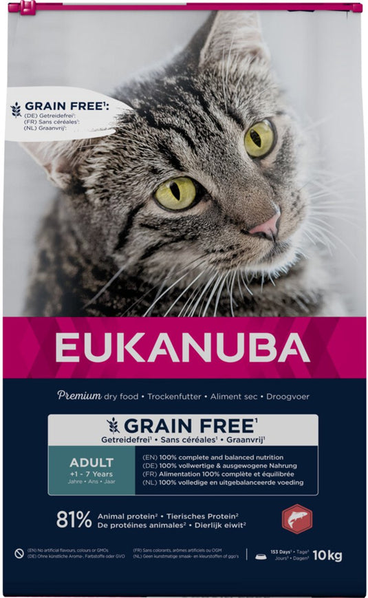 Eukanuba kattenvoer droog adult graanvrij zalm - 10 kg
