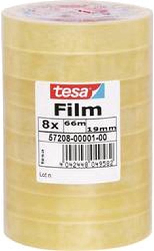 Tesa 57208-00001-01 film standard transparant (l x b) 66 m x 19 mm 8 stuk(s)