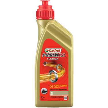 Castrol olie power rs scooter 2t - fles à 1 liter