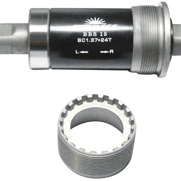 bottom bracket cotterless BSA 113 mm silver/black