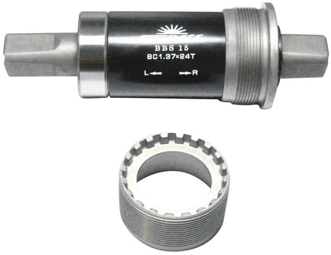 bottom bracket cotterless BSA 116 mm silver/black