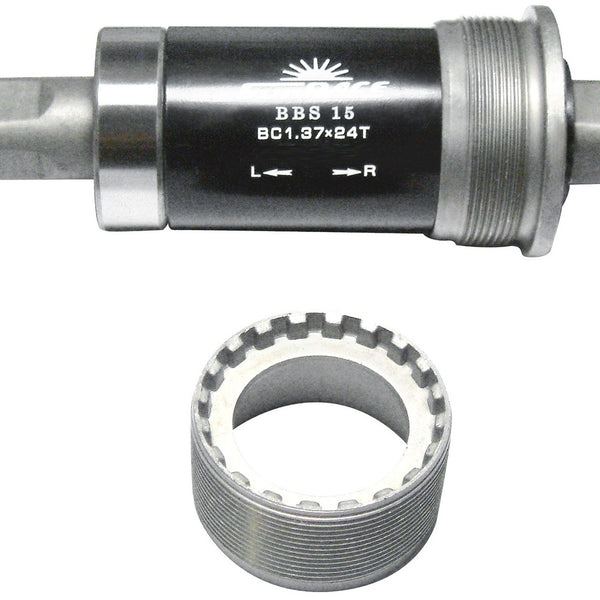 bottom bracket cotterless BSA 116 mm silver/black