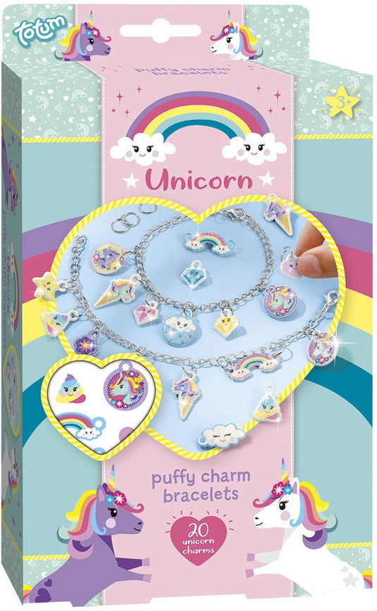 Totum eenhoorn - puffy bedelarmbandjes