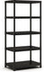 Keter kunststof opbergrek - extra diep - 400 kg draagkracht - 5 planken - 60x90x187cm - zwart