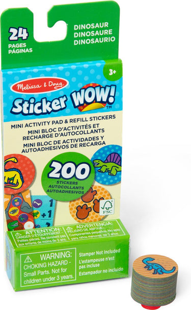 Melissa doug sticker wow! mini activity pad en 200+ navulstickers – dinosaurusstickers