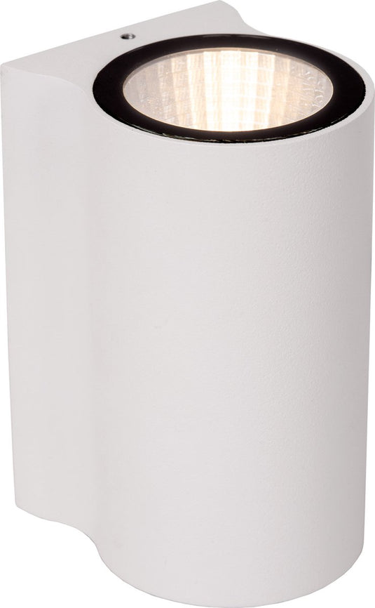 Lucide akra - wandlamp binnen buiten - led - 1x6w 2700k - ip54 - wit