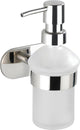 Wenko turbo-loc® zeepdispenser 200ml orea rvs glanzend - zeeppompje - bevestigen zonder boren - zelfklevend - 10 jaar garantie
