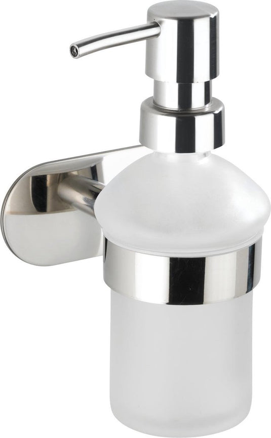 Wenko turbo-loc® zeepdispenser 200ml orea rvs glanzend - zeeppompje - bevestigen zonder boren - zelfklevend - 10 jaar garantie