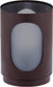 Woood tavo windlichten - metaal glas - bruin - set van 2