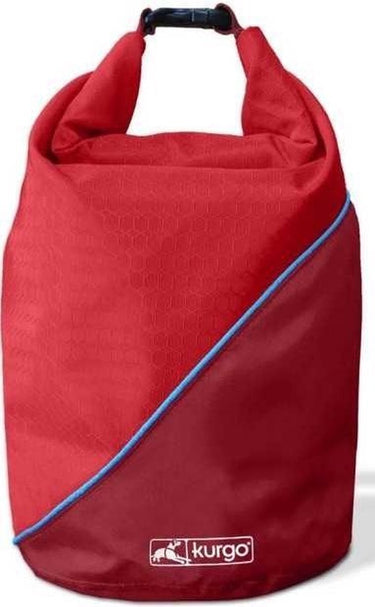 Kurgo tas voor hondenvoer en snacks - verpak voer lucht- en waterdicht - kibble carrier - inhoud 2,2 kg - chili rood
