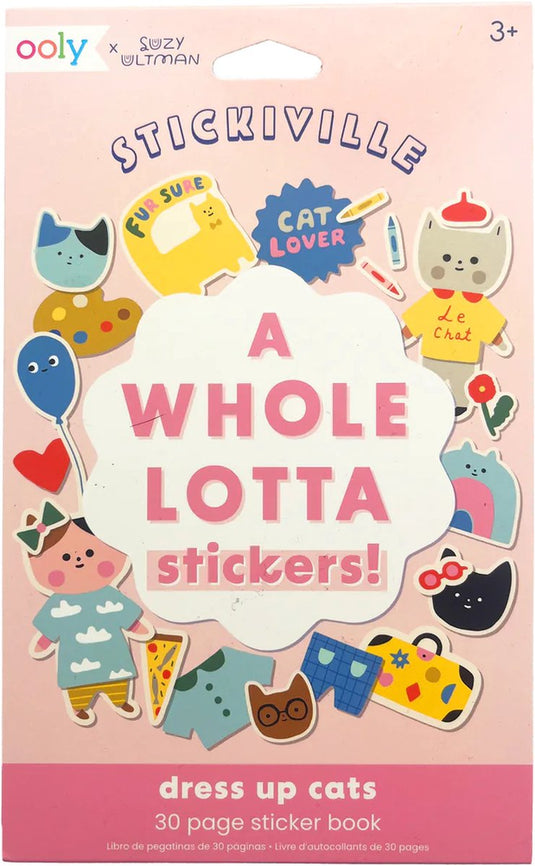 Ooly - stickiville - a whole lotta sticker book - dress up cats