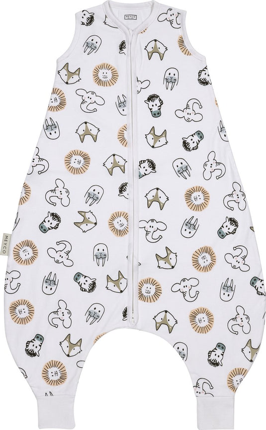 Meyco baby animal baby zomer slaapoverall jumper - multicolour - 104cm - 0.5 tog
