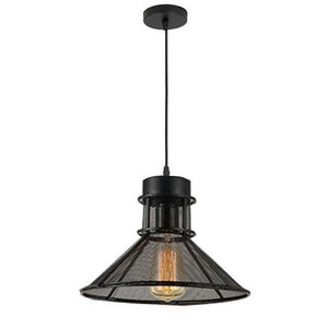 Homestyle pro mk110-bb industriële hanglamp 28x18 cm zwart metaal