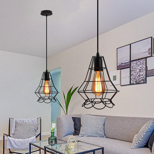 Homestyle pro mk012-b industriële hanglamp 19x22 cm zwart metaal