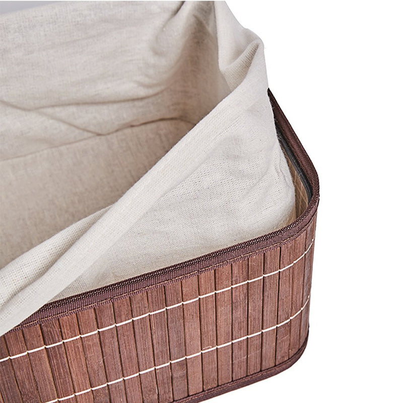 Load image into Gallery viewer, Homestyle pro bamboe opbergmanden 3 stuks bruin wit
