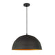 Homestyle pro mk101-gb industriële hanglamp 42x22 cm zwart goud metaal