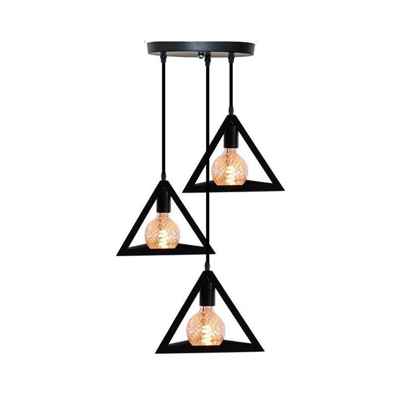 Load image into Gallery viewer, Homestyle pro mk022-b industriële pyramide hanglampen zwart metaal
