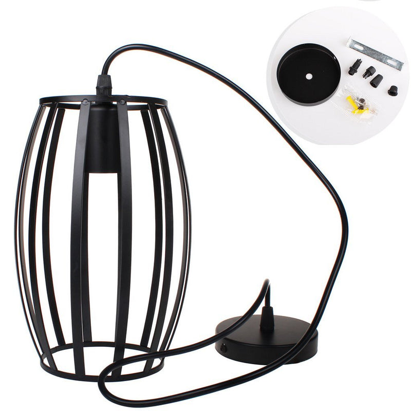 Afbeelding laden in galerijviewer, Homestyle Pro Homestyle MK011-B Industriële Hanglamp 14x23 cm Zwart Metaal
