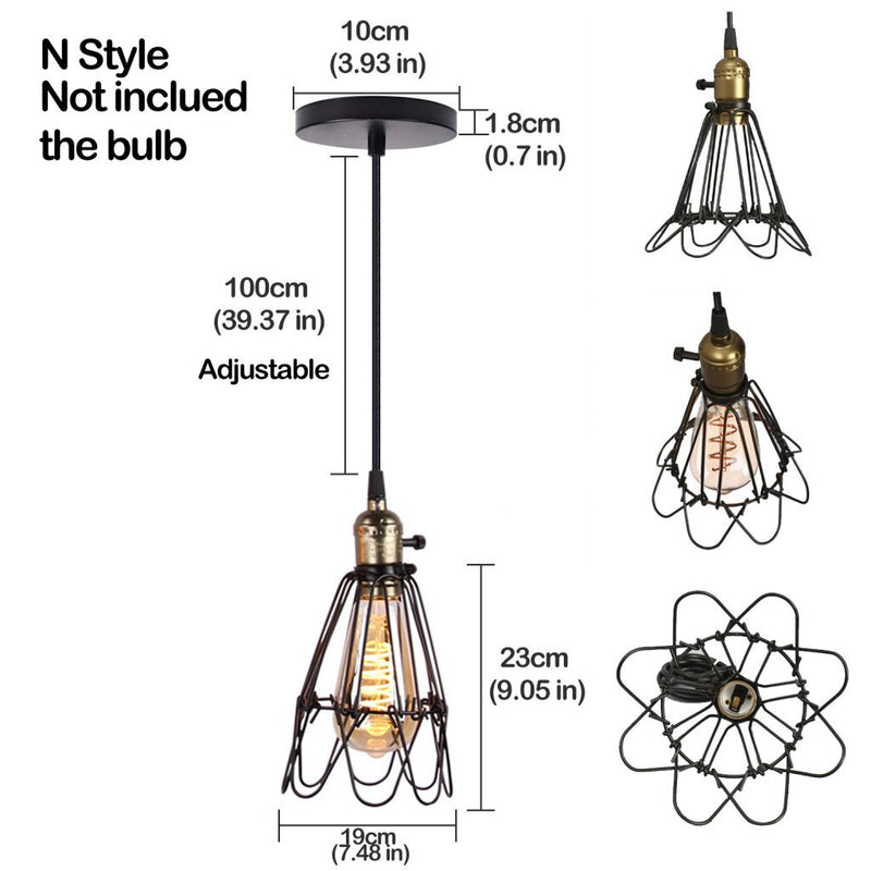 Load image into Gallery viewer, Homestyle Pro Homestyle MK006-B Industriële Hanglamp 19x23 cm Zwart Metaal

