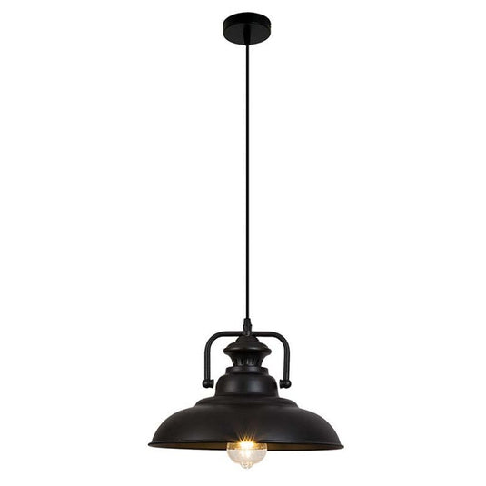 Homestyle pro mk103-bb industriële hanglamp 38x21 cm zwart metaal