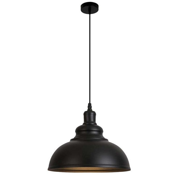 Homestyle pro homestyle mk104-bb industriële hanglamp 40x30 cm zwart goud metaal