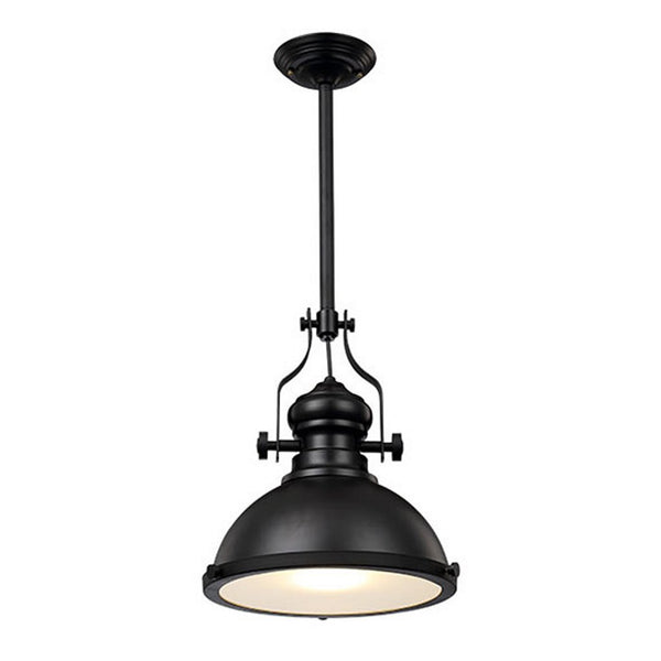 Homestyle pro homestyle mk102-wb industriële hanglamp 32x35 cm zwart wit metaal