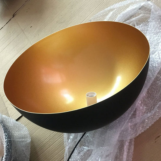 Homestyle pro mk108-gb industriële hanglamp 35x17.5 cm zwart goud metaal