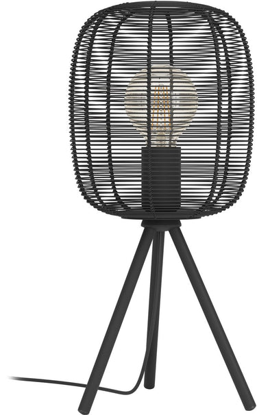 Eglo rinroe tafellamp - e27 - 44 cm - zwart