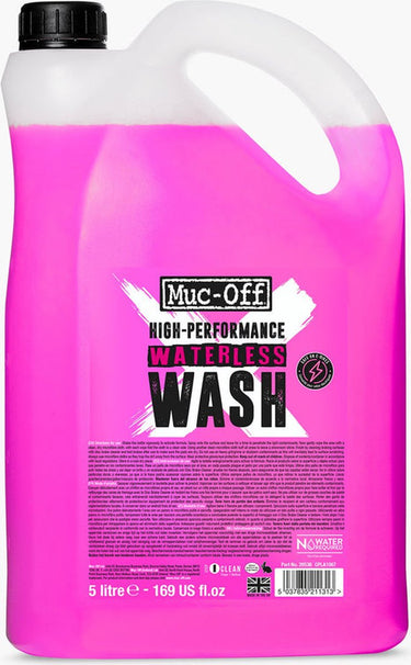Muc-off waterless wash fiets auto motor poetsmiddel zonder water - 5l