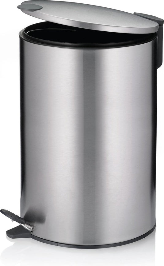 Kela pedaal afvalemmer, 12 l, zilver - | mats