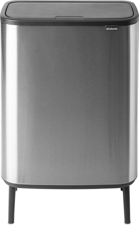 Brabantia bo touch bin hi prullenbak - 60 liter - 1 vak - matt steel fingerprint proof